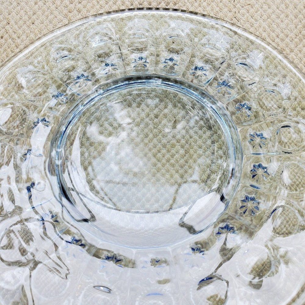 Fenton Priscilla Light Blue Glass Plate Vintage Glassware Dessert Lunch Plate - Picture 11 of 12